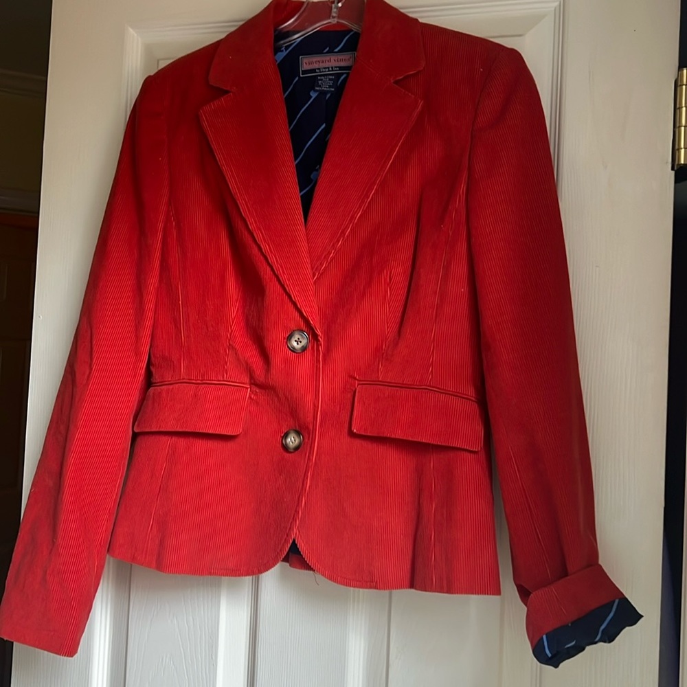 Vineyard Vine orange corduroy blazer Sz 2 Never worn, new without tags